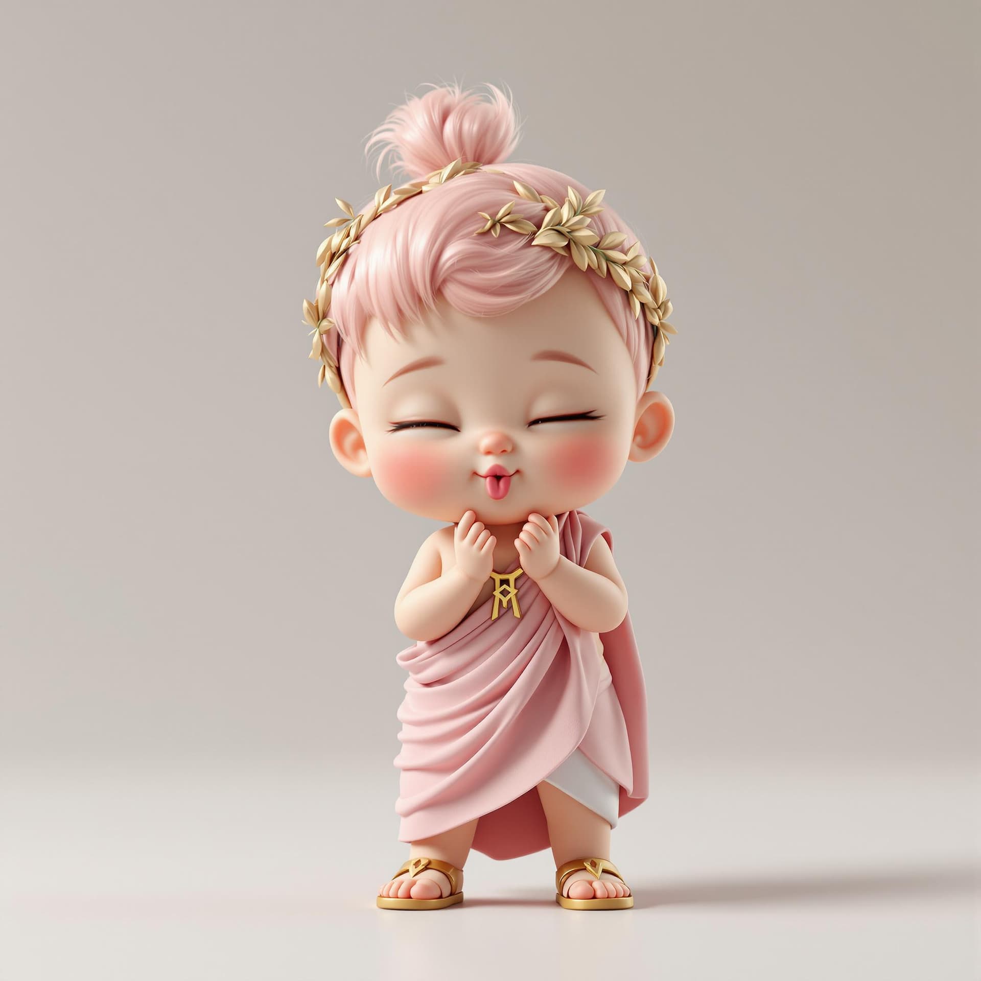 AI generated: whimsical Realistic of Pixar, Bryce 3D, front view, A Virgo baby girl of 12 Astrology, half year's o...