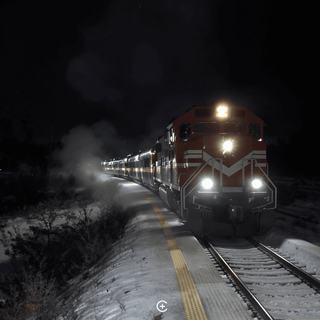 AI generated: taking the night train

