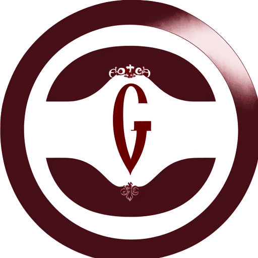 AI generated: create a logo with the initials G.C in wine and white colors