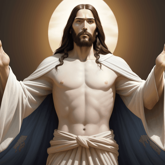AI generated: Ultra realistic Jesus of Nazareth His stature is approximately 5 feet 11 inches (approximately 1.80 ...