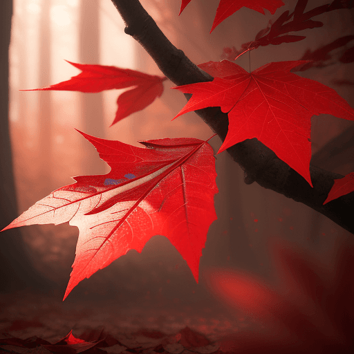 AI generated: a professional photographic,visual impact, red leaf, 8k, 4k, sharp,light effect,cinematic,{{best qua...