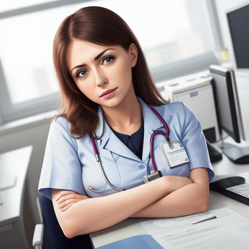 AI generated: presenteeism, nurse,