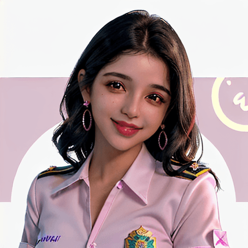 AI generated: primer plano, una enfermera bonita, se ve amable, sonriendo con labios cerrados, luz de fondo,  unif...