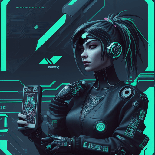 AI generated: Posting, dynamic style, cyberpunk elements (including animals, animation,robot), full image, cyberpu...