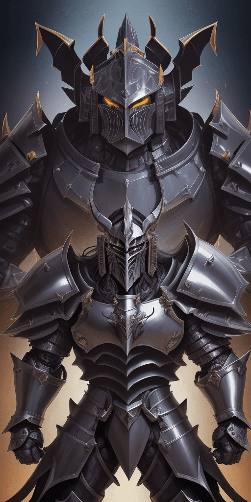 AI generated: Create a striking and detailed portrait of the Orcust Knight from the Yu-Gi-Oh! Trading Card Game. E...