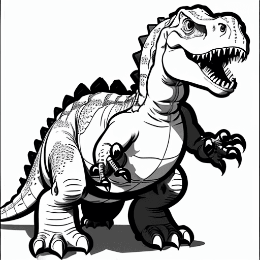 AI generated: dinosaur  for coloring book