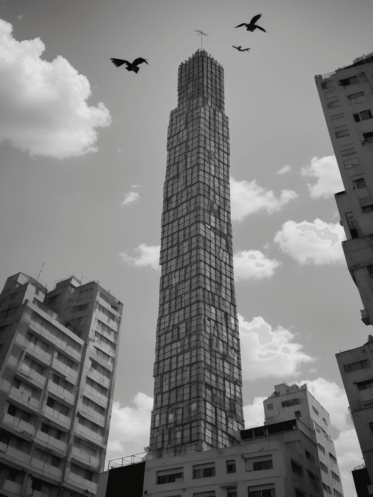 AI generated: /imagine prompt: fotografia en alta resolucion de un edificio acristalado en la ciudad de carcas, co...