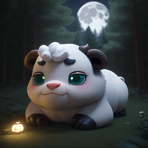 AI generated: A lovable, laid-back bull with big, expressive eyes and a fondness for napping, looking at camera, b...