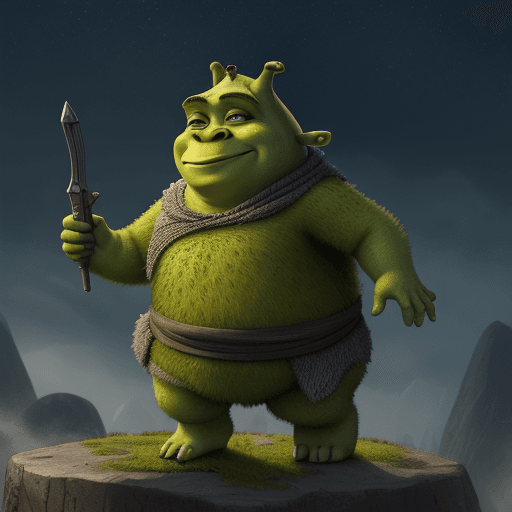 AI generated: sprav mi scifi obal na knihu shrek
