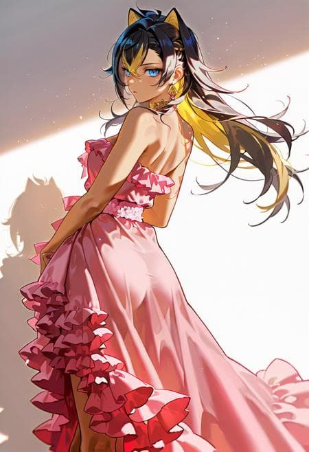 Frill Trim Gown - Image 4