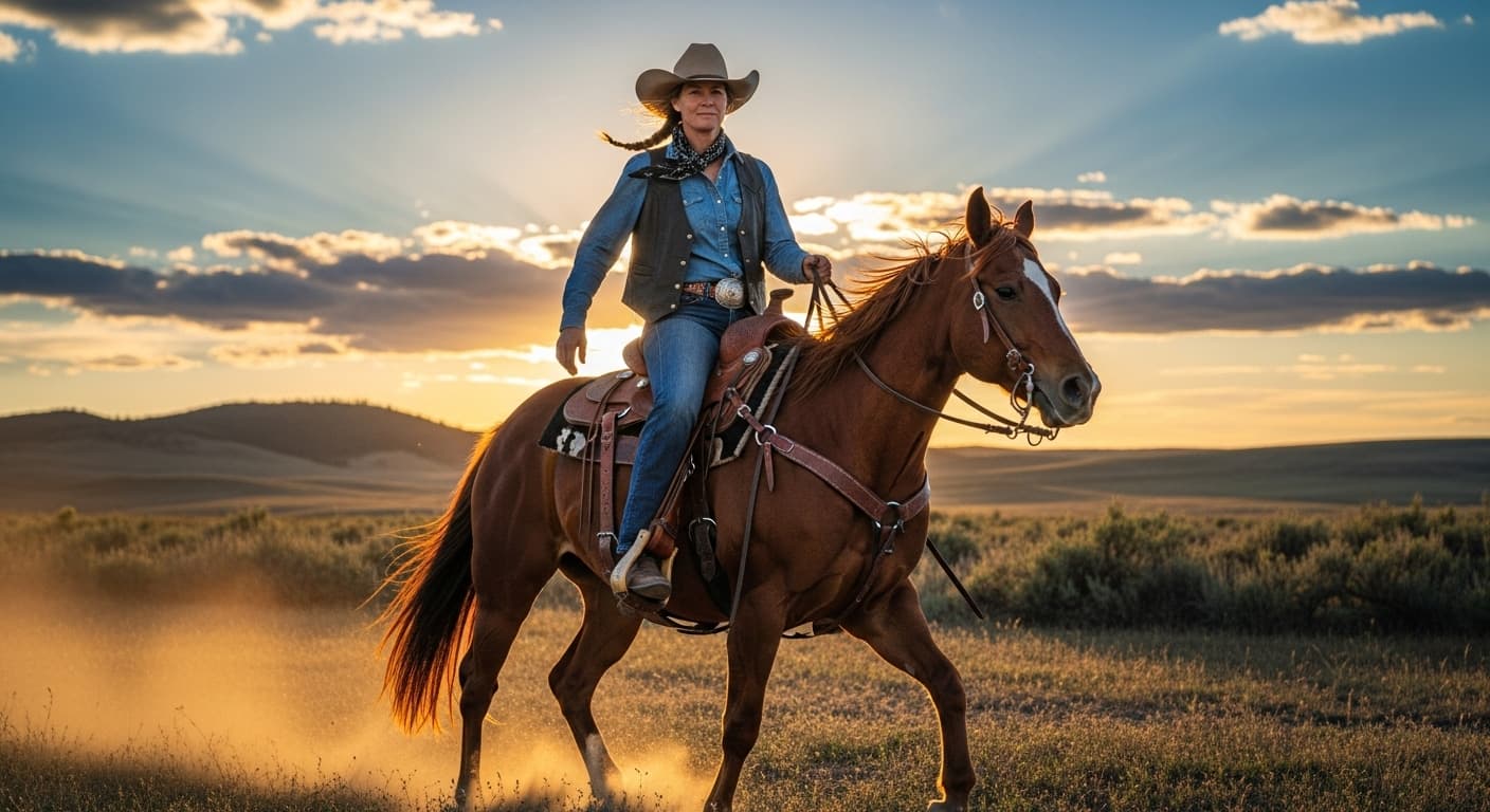 AI generated: cowgirl 