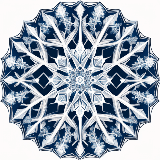 AI generated: detailed drawing snowflake patterned mandala