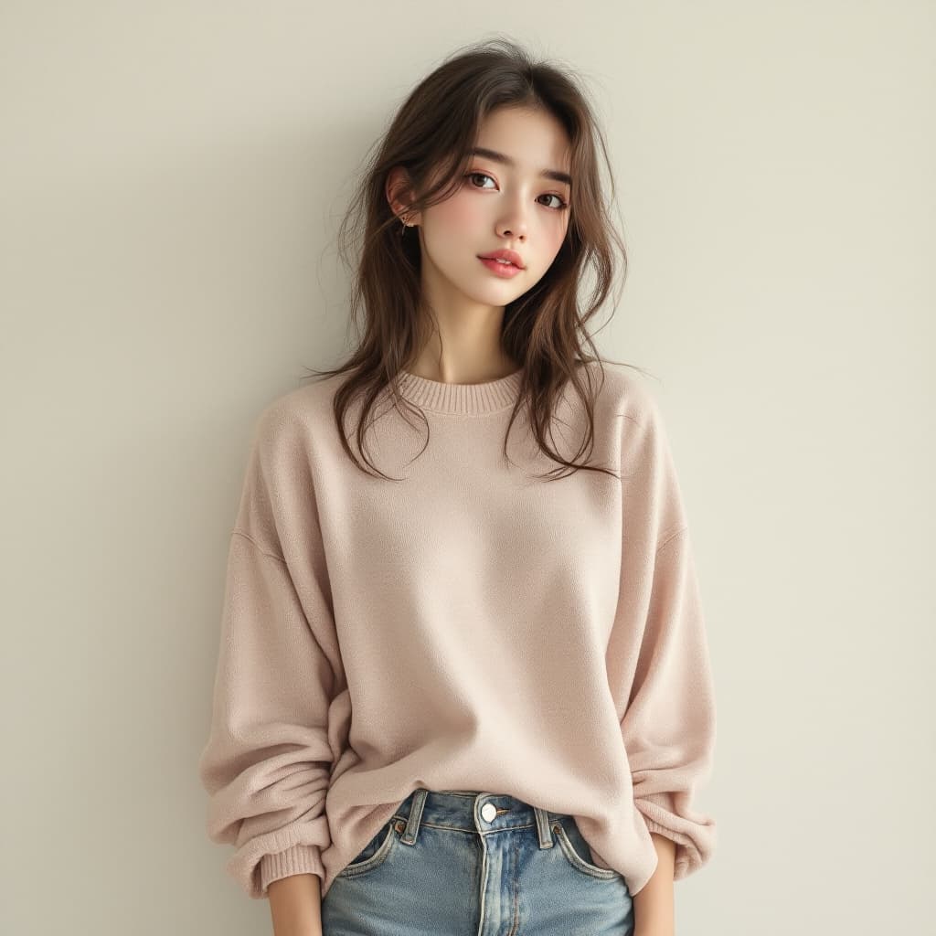 AI generated: age 18 Weight 95 lb Height 410 Build Petite slender Face Heartshaped soft delicate feature Skin Tone...