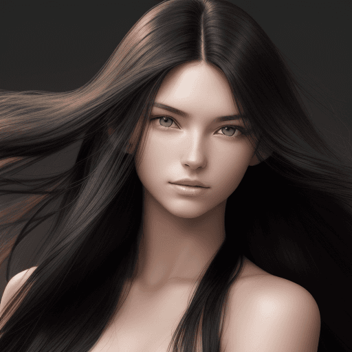 AI generated: A high-resolution photo of a female model aged between 18-25 years with long, flowing black hair, sh...