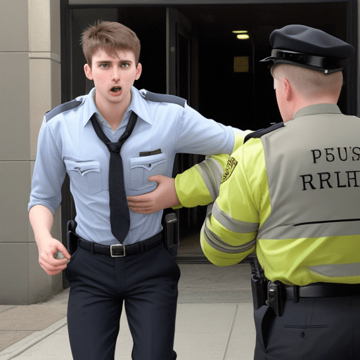 AI generated: 25 year old man being arrested