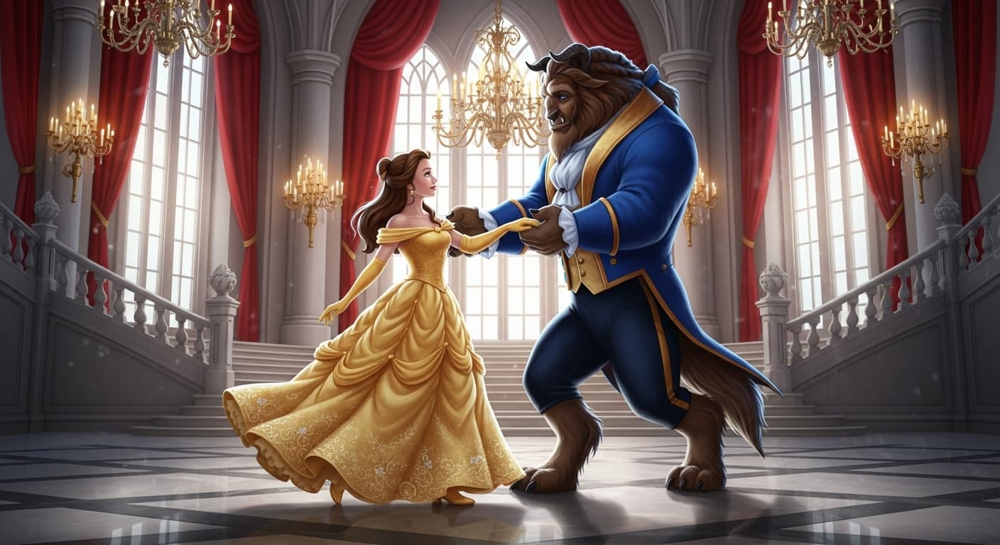 AI generated: la belle et la bête