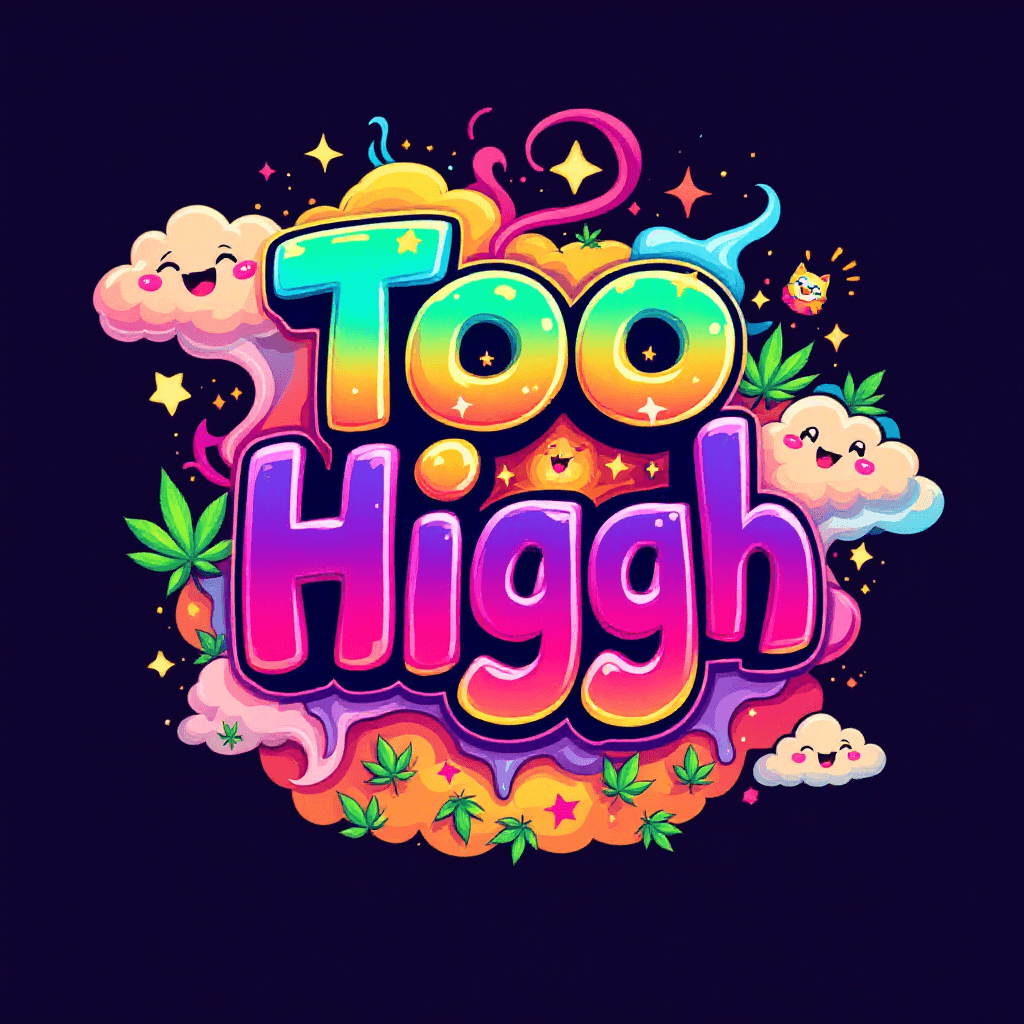 AI generated: Create a vibrant and eye-catching graphic centered around the username "TooHiGgh." The text should b...