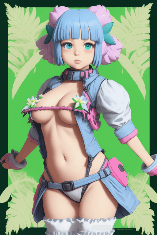 AI generated: kanna blaster master, flora fauna, female, (flat chest, fully clothed)