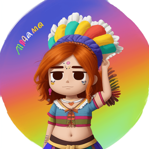 AI generated: el nombre ambar con un fondo de colores de manera animada
