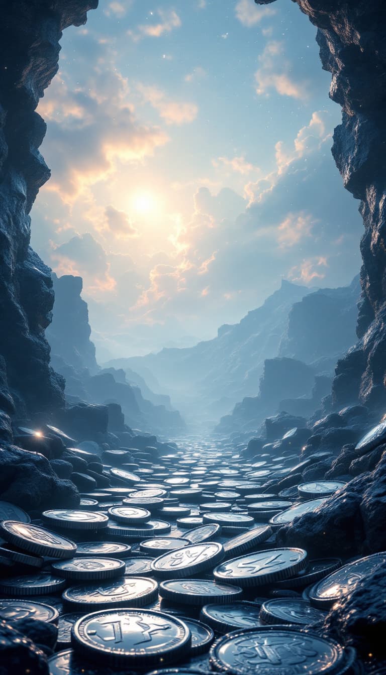 AI generated: Create a title page for a video about the history of Silver titled "The Silver Dawn" make it punchy ...