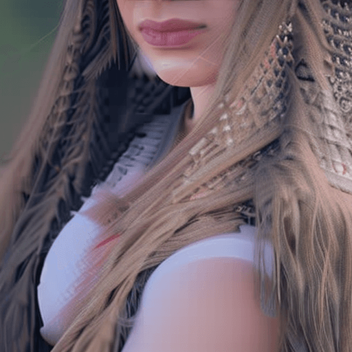 AI generated: Ultra realistic DSLR front portrait waist body photo of a viking woman warrior, blue eyes looking to...