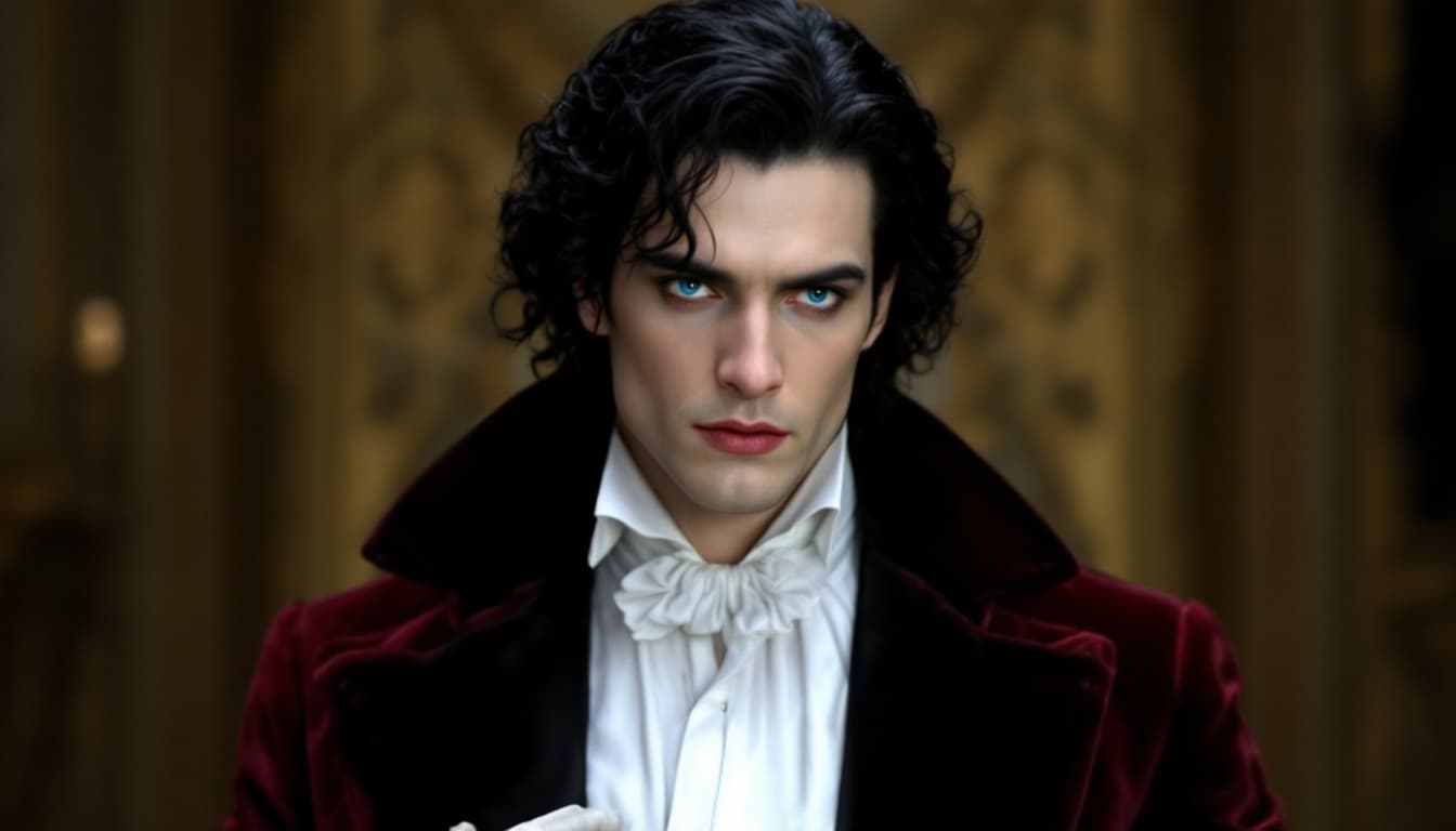 AI generated: Jean-Claude, the iconic vampire character from Laurell K. Hamilton's Anita Blake series, is describe...