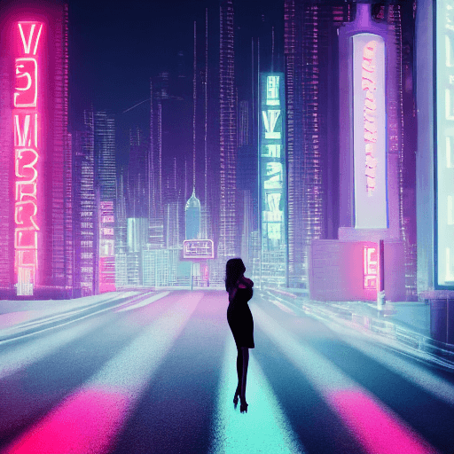 AI generated: A striking 3D render featuring the silhouette of a woman, her profile and elegant stance captured in...