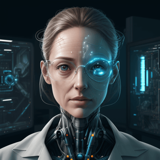 AI generated: scientist woking in a laboratory, far view, expirement, science, action, unbelievable, hi-tech, intr...