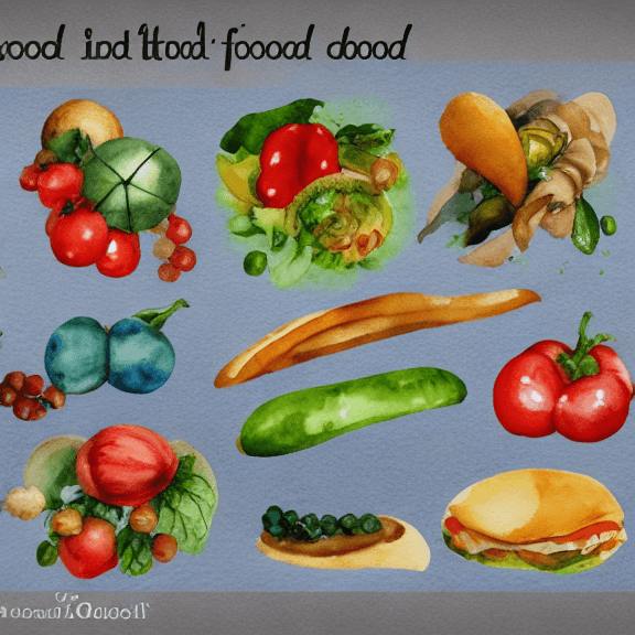 AI generated: watercolor food clip art, isolated on white background --no shadows --q 2 --v 5