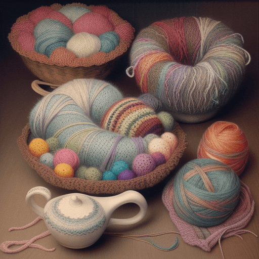 AI generated: Knitted on needles is a beautiful cornucopia. 