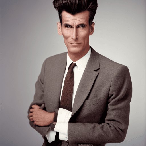 AI generated: photograph, front view, full-body shot, professional model, man, brown color, medium length quiff ha...