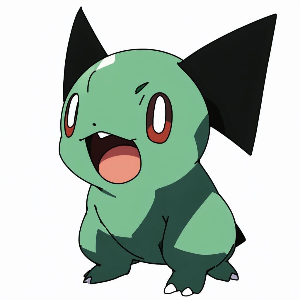 AI generated: generete grockey pokemon with open and close mouth
