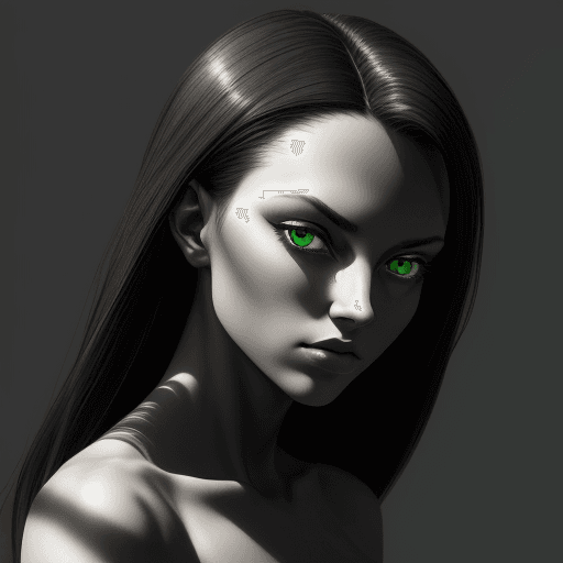 AI generated: a black and white photo of a woman with shadow, in the style of minimalist beauty, light bronze and ...
