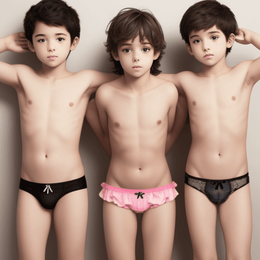 AI generated: boys in girls panties and no shirt