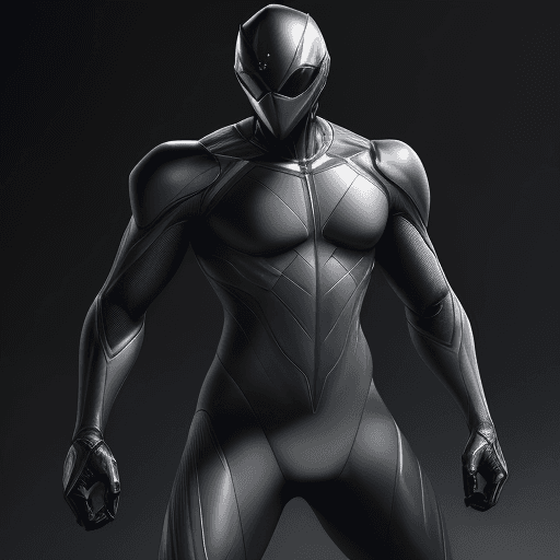 AI generated: Character Suit: A sleek, black suit with subtle metallic accents that provide both protection and fl...