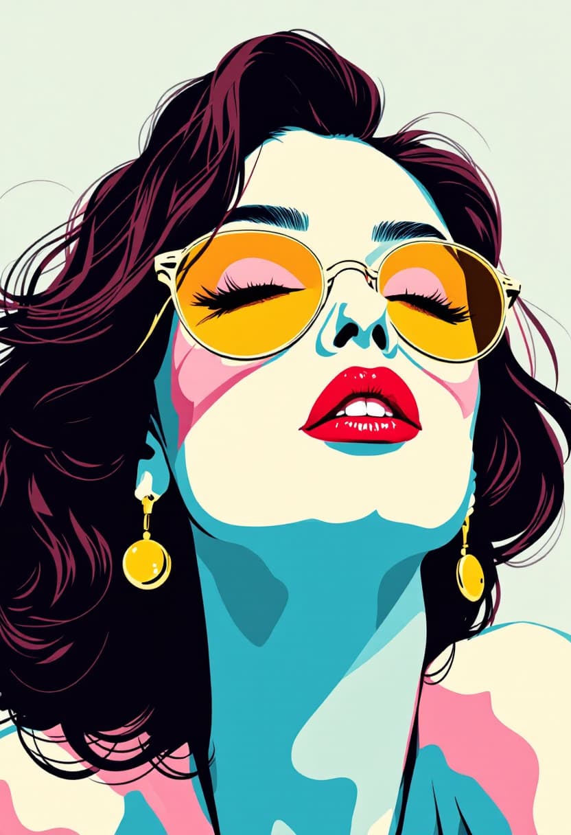 AI generated: Premium vintage illustration design, art by Coby Whitmore, bold color and line, Morphism art, vibran...