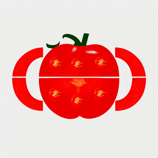 AI generated: A simple logo made of tomatoes