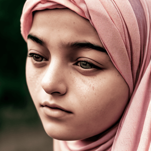 AI generated: afgani women girl,Light: Soft, diffused lighting to highlight features. Camera: 35mm film or digital...