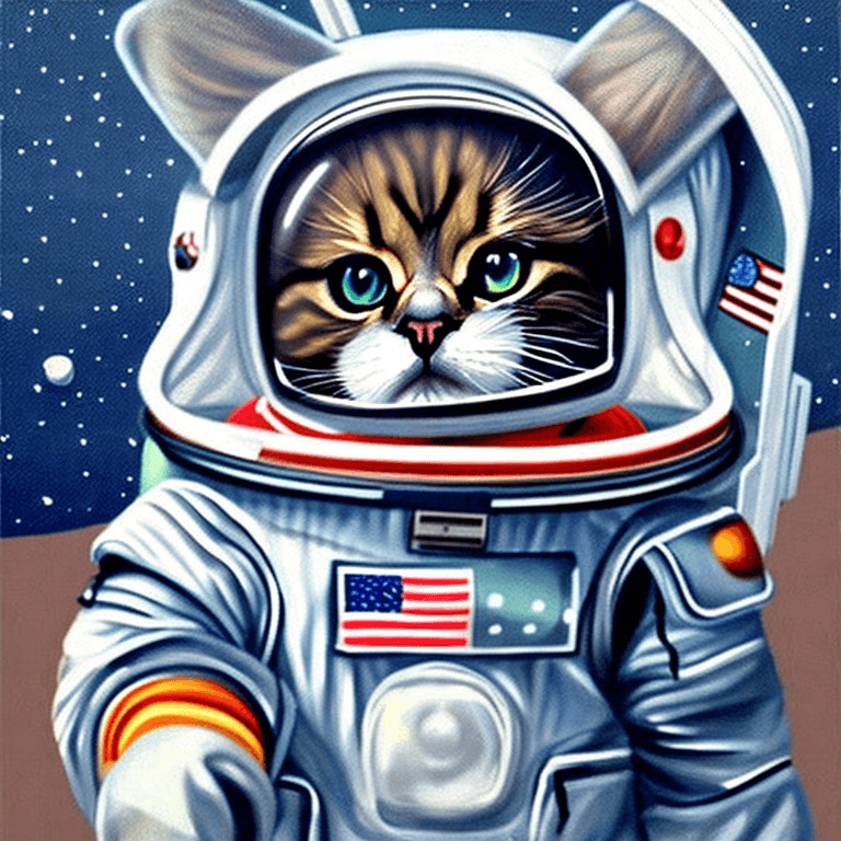 AI generated: realistic, ((Masterpiece, best quality)), cute cat in astronaut suite, Ultra-High-Definition, Master...