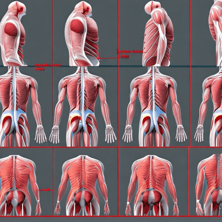 AI generated: Muscle structure, human body analiys