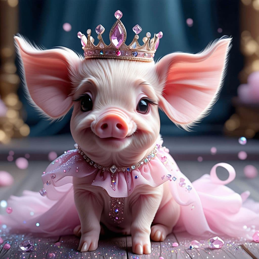 AI generated: 
*Porcine Polished Principle: Pretty Porcine Poses Polished Princess*
