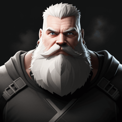 AI generated: GAMER-STYLE CHARACTER, STRONG, WHITE AND BEARDED, MODERN AND DARK ENVIRONMENT, ULTRA REALISTIC, HIGH...