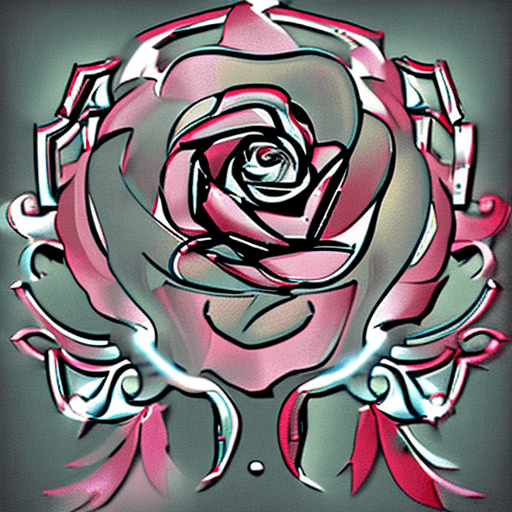 AI generated: creat a rose red and blake     