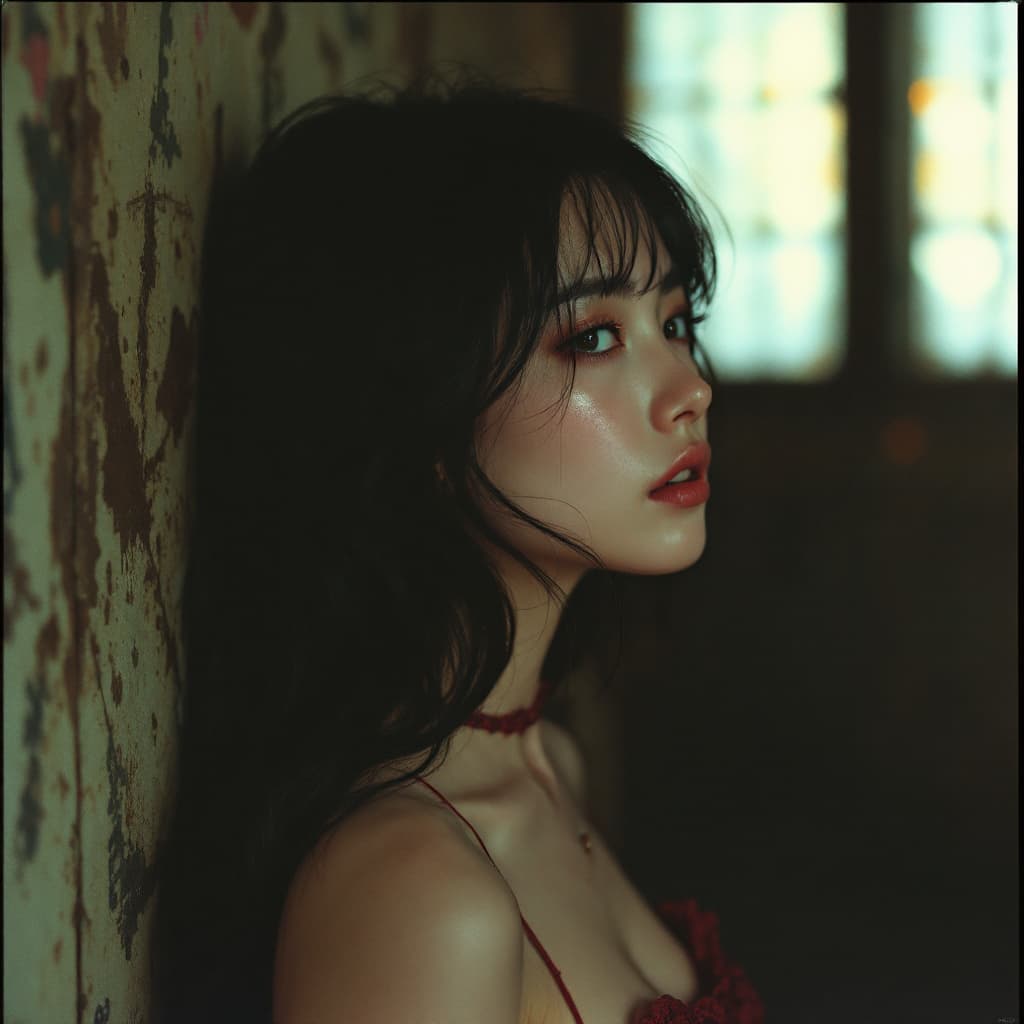 AI generated: realistic retro photo of lee young ae, full body,shot on a FlicFilm Elektra 100 --no freckles --chao...