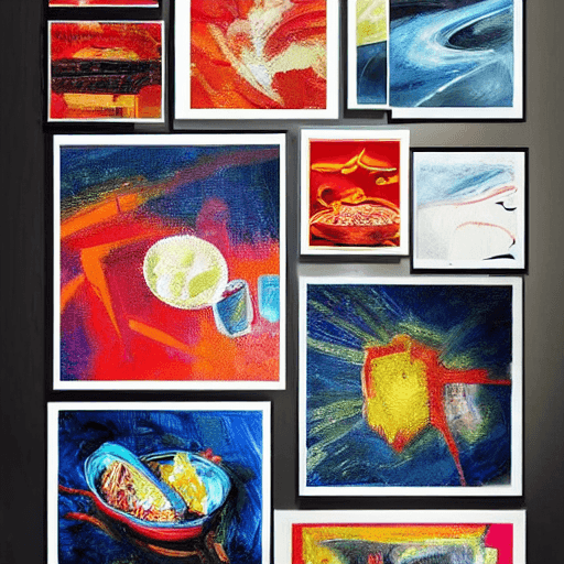 AI generated: The task was to design an art exhibition-themed poster for a newly opened Sichuan restaurant. The ma...