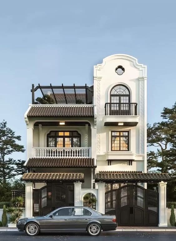AI generated: indone house of indochine style, soft, filter, noise..