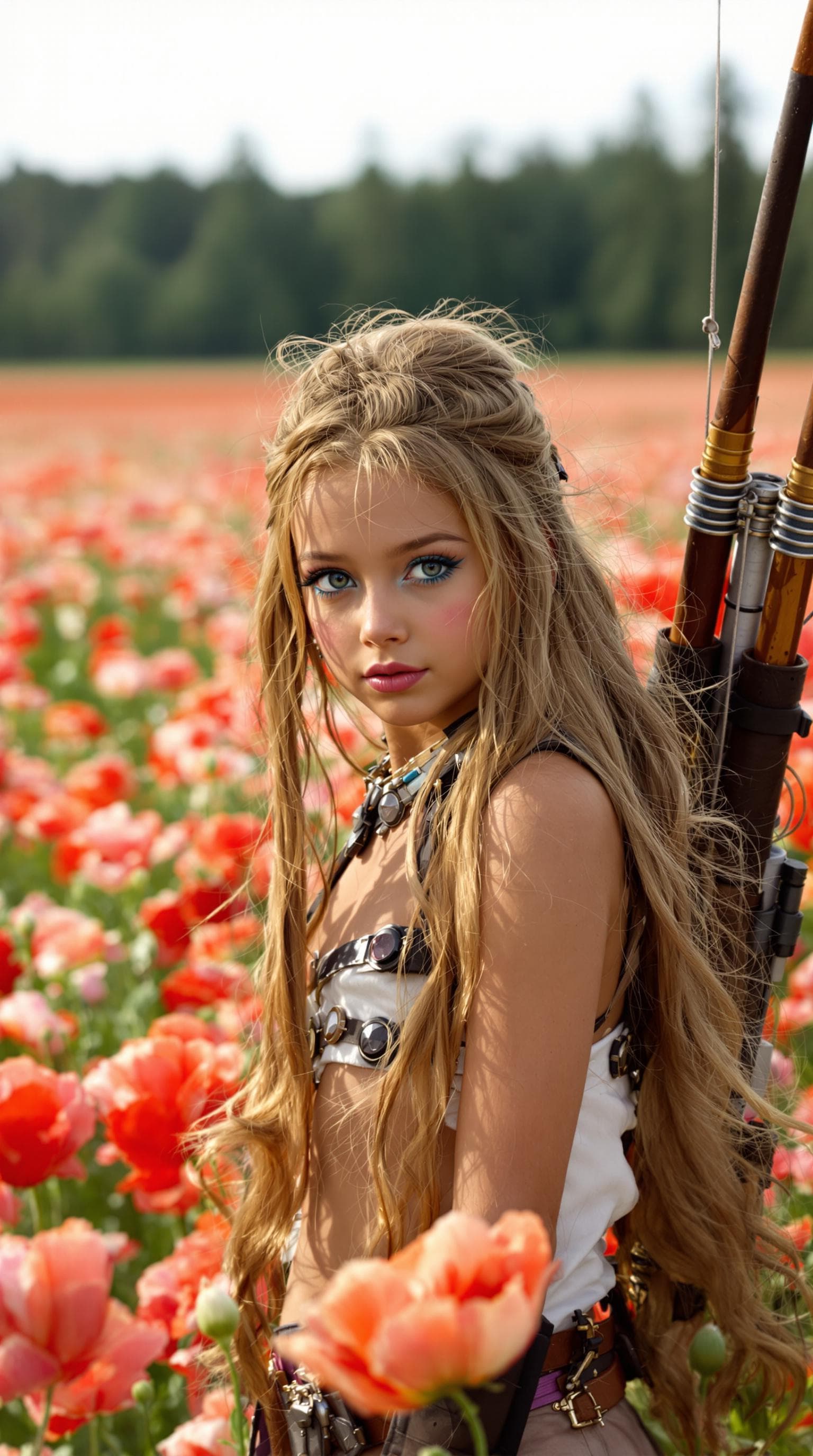 AI generated: a professional photo of a exceptionally beautiful girl in the world, (age 7), (seven year old) of th...
