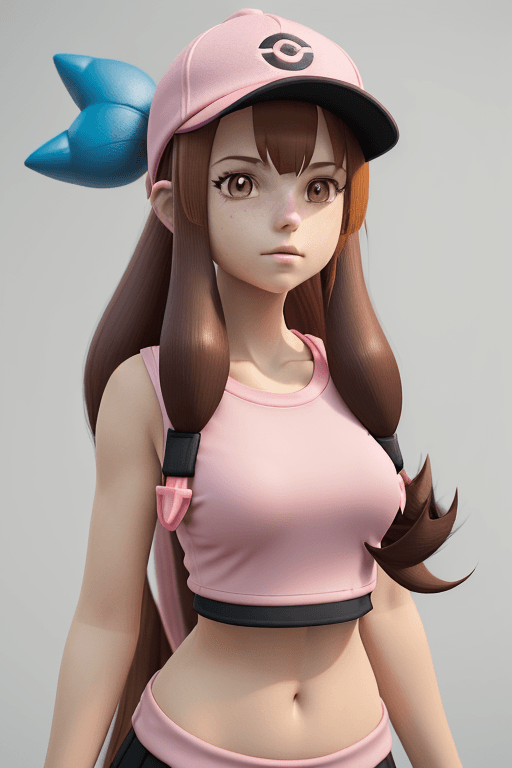 AI generated: 1girl, upper body, (dark simple pink cap:1.3), a character portrait, trending on Artstation, digital...
