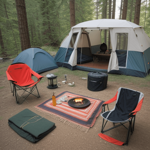 AI generated: knolling 1960s style camping wear, photoreal --s 750
