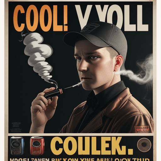 AI generated: coil vape advertising poster, realistic poster